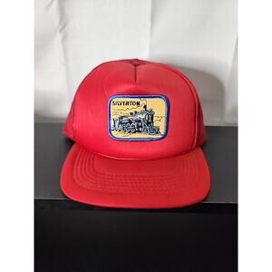 Vintage 70s Durango & Silverton Train Railroad SnapBack Hat Cap Narrow Gauge